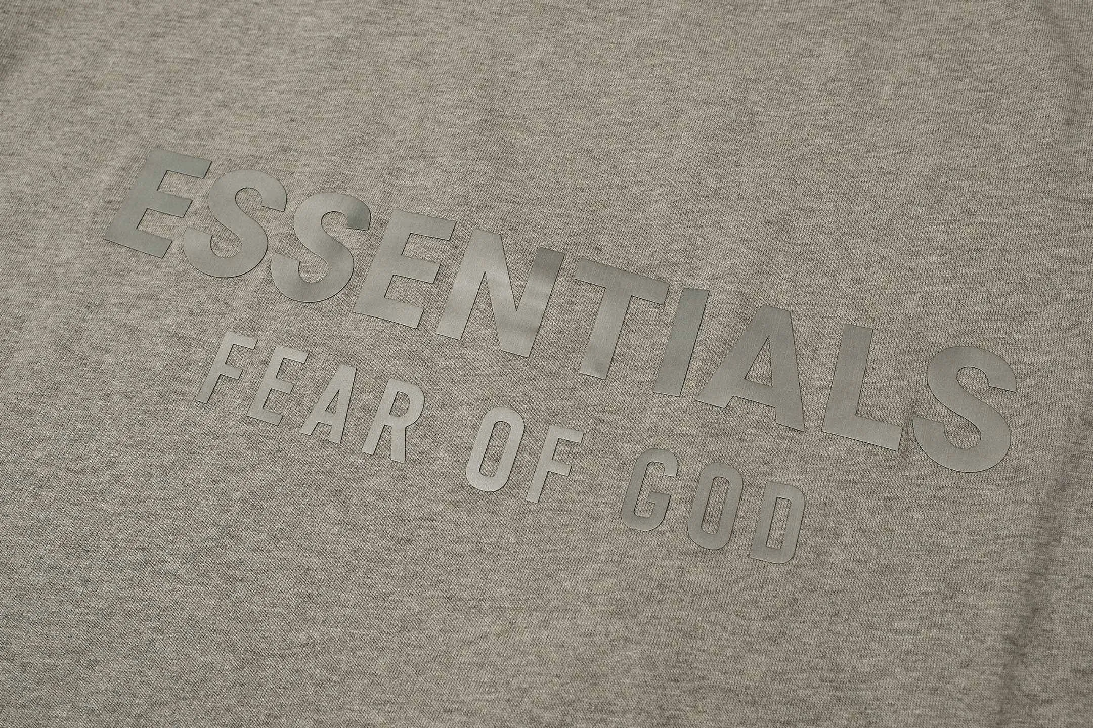 New Arrival Dark Gray In Stock 🧨 6295#FO ESS LOGO T Light Gray Dark Gray S-XL ： ：6295#14013055